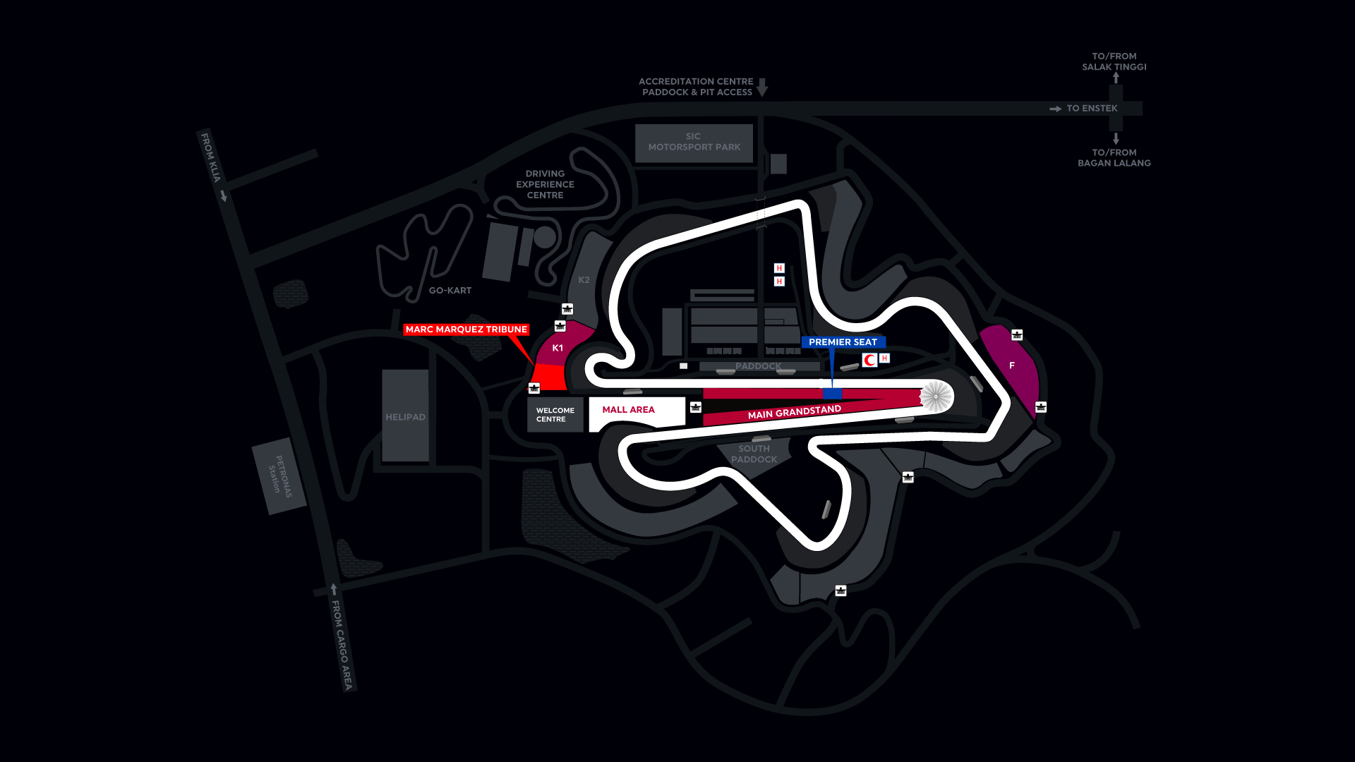 General Map PETRONAS Sepang International Circuit MotoGP™ Malaysia 2026